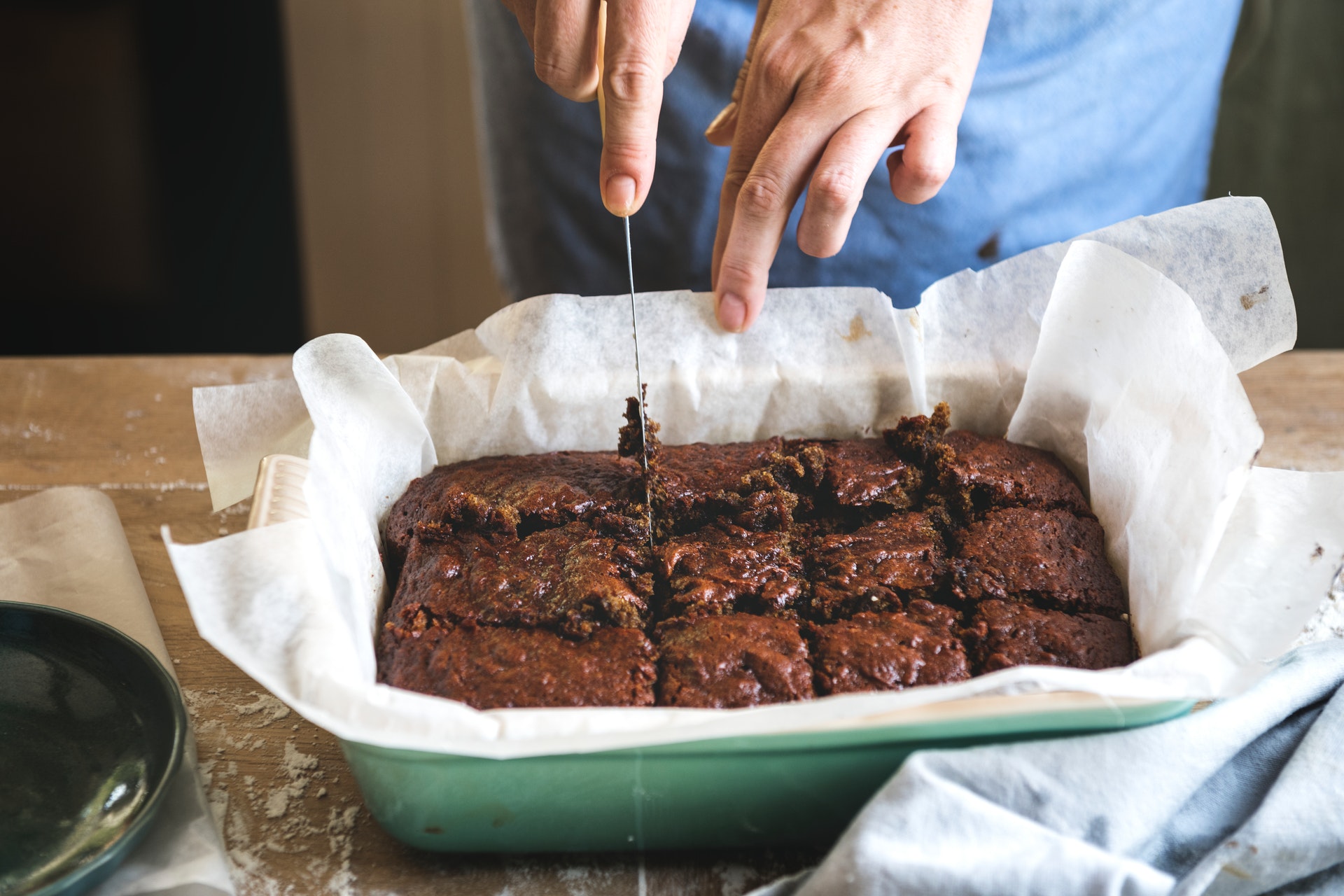Dark Chocolate Strawberry Brownies